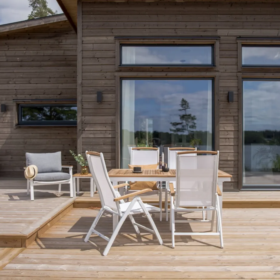 Metallist reguleeritava seljatoega aiatool Panama, naturaalne/valge, 6149-400 – 8