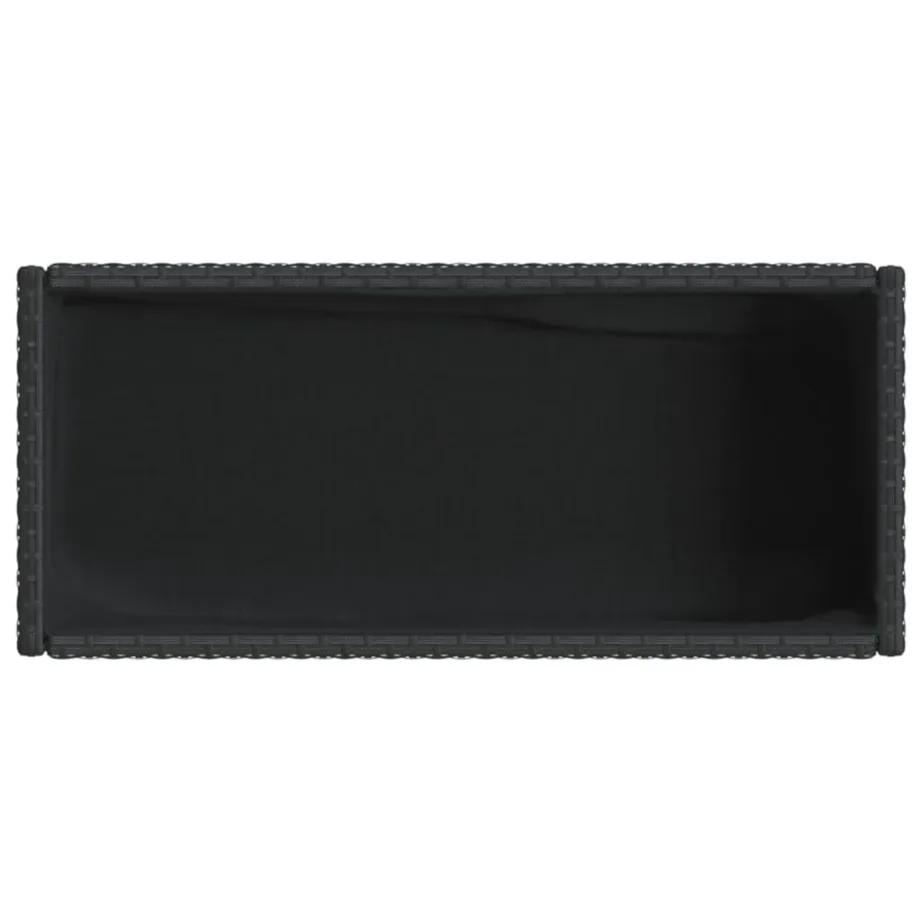 Riiuliga kõrgendatud aia taimekast, must polürotang ja teras, 90 x 40 x 75 cm – 8