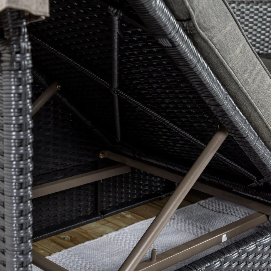 Rotangist lamamistool Nopy, must/hall, 2067-001 – 11