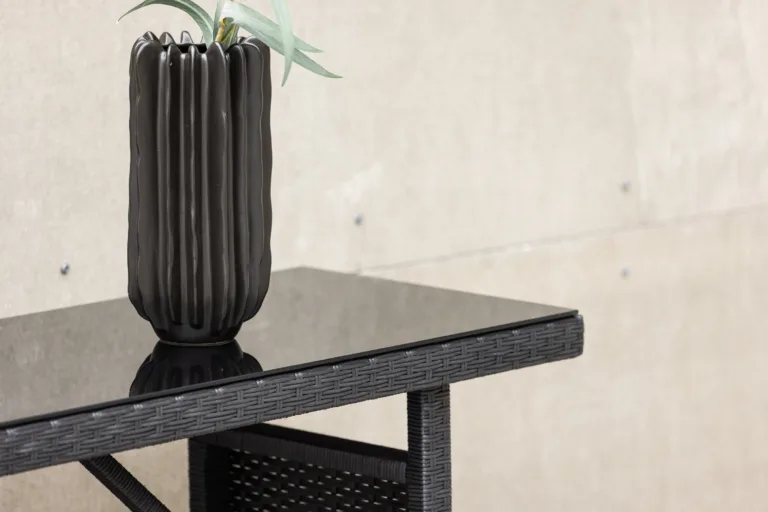 Rotangist lisalaud terrassile Padova, must, 120x40, 6988-100 6988-100