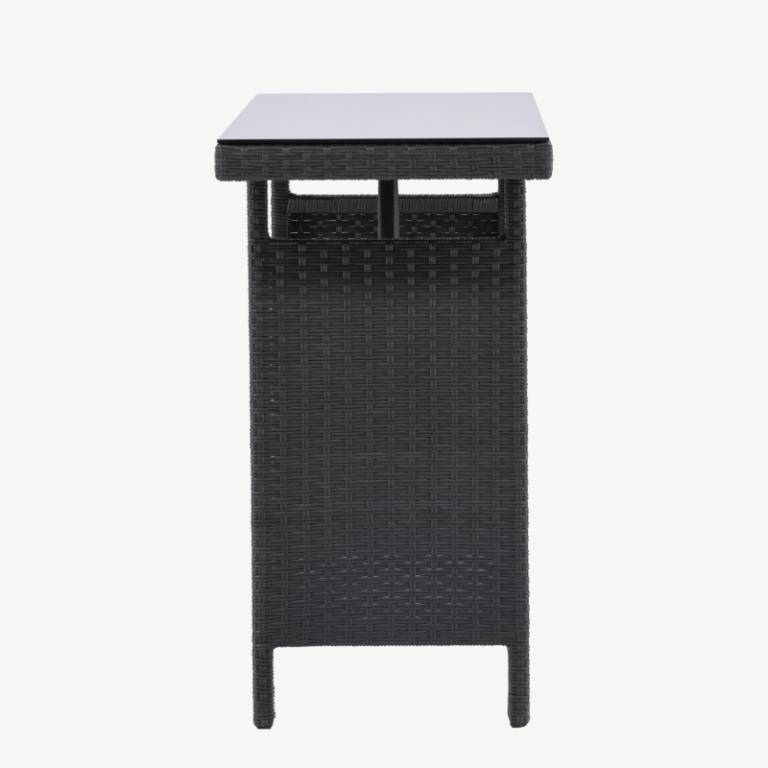 Rotangist lisalaud terrassile Padova, must, 120x40, 6988-100 6988-100