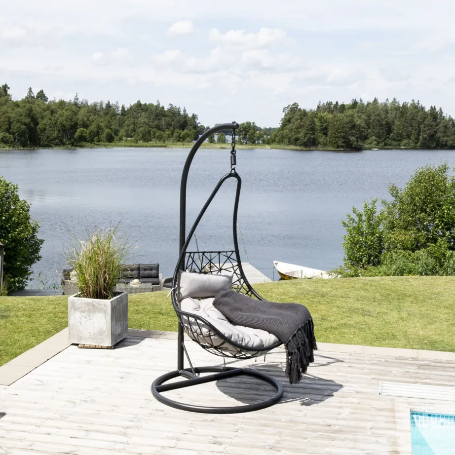 Rotangist ripp-tool terrassile Vide, must/hall, 9547-408 – 7