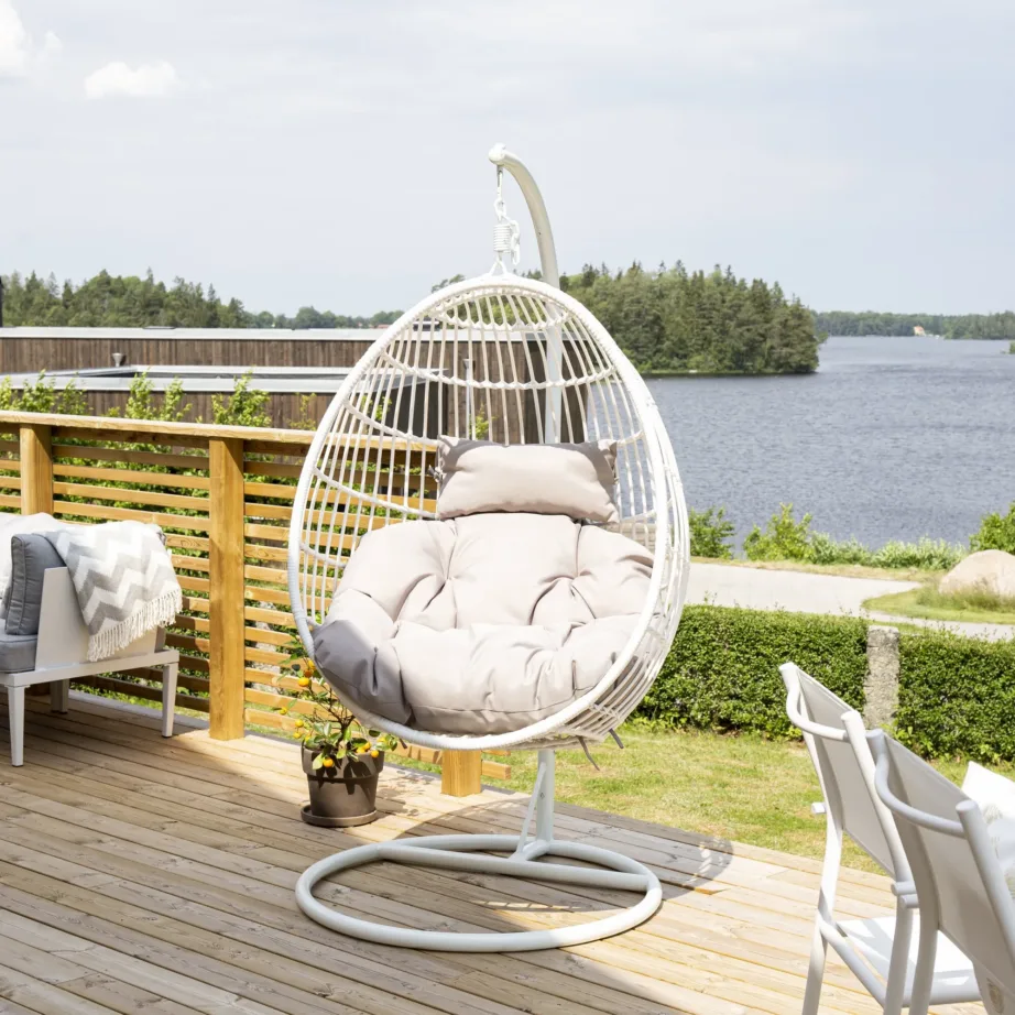 Kunstrotangist ripp-tool Viga, hall/valge, 9549-409 – 6