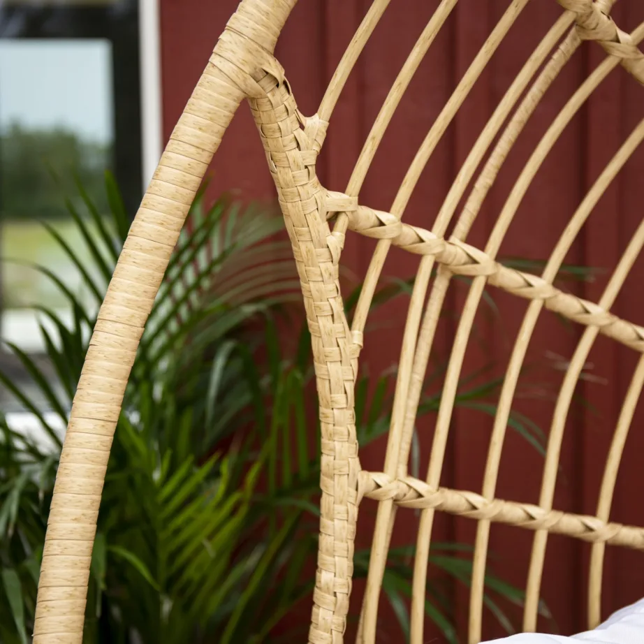 Rotangist ripp-tool terrassile Viga, must/naturaalne/valge, 9550-408 – 8