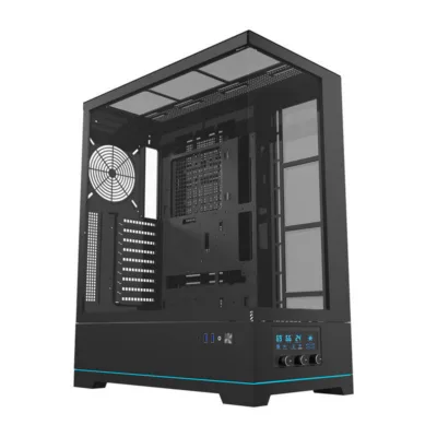 Ruumikas ATX arvutikorpus Darkflash DY451L Big Tower, karastatud klaas, must, ventilaatoriteta