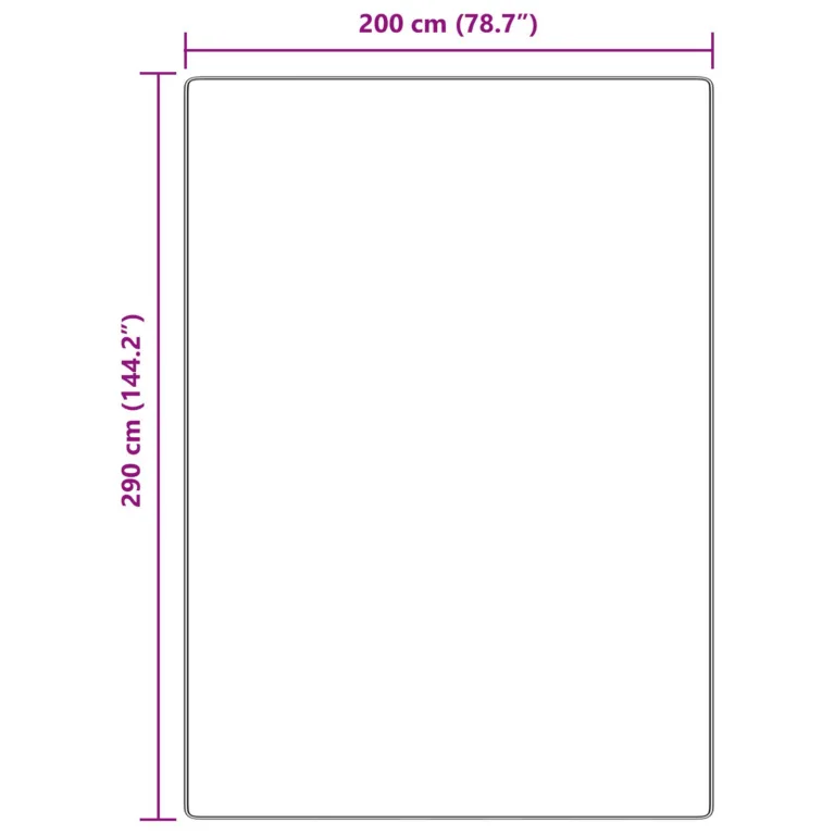 Shaggy Vaip Lateksi Alusega Pruun 200x290 cm