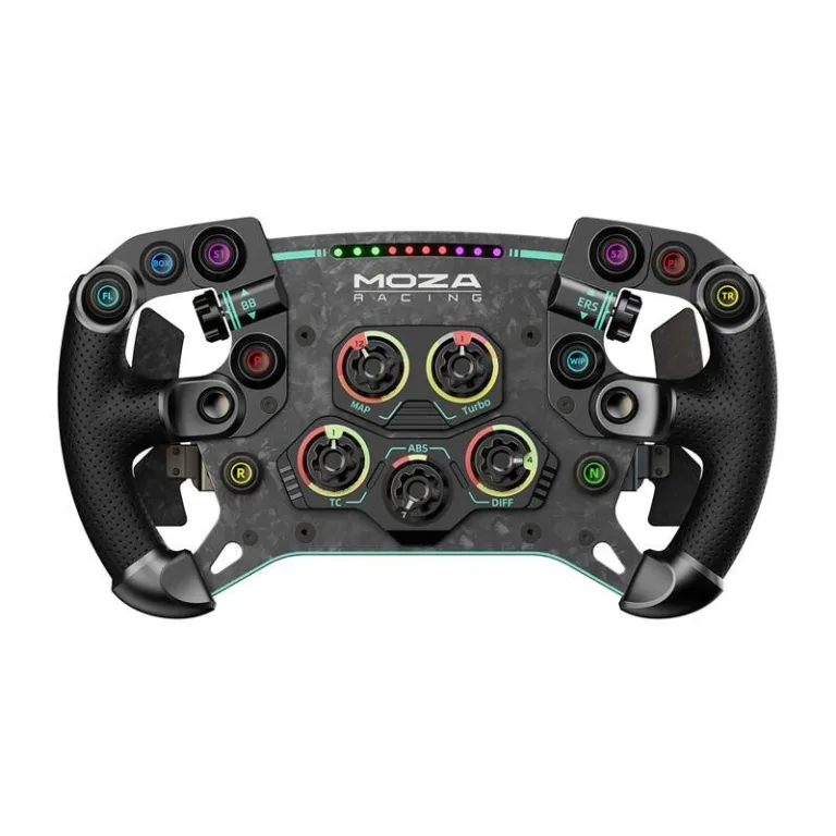 Simulaatori võidusõidu rool MOZA Racing GS V2P RS056 (PC, 300 mm, süsinikkiud, LED-nupud)