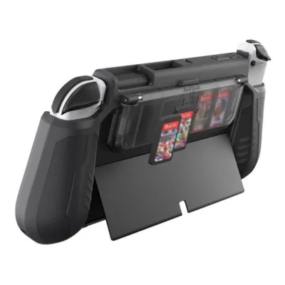 Switch OLED kaitseümbris Kiwi Home N19 (must, mängukaartide hoidikuga)