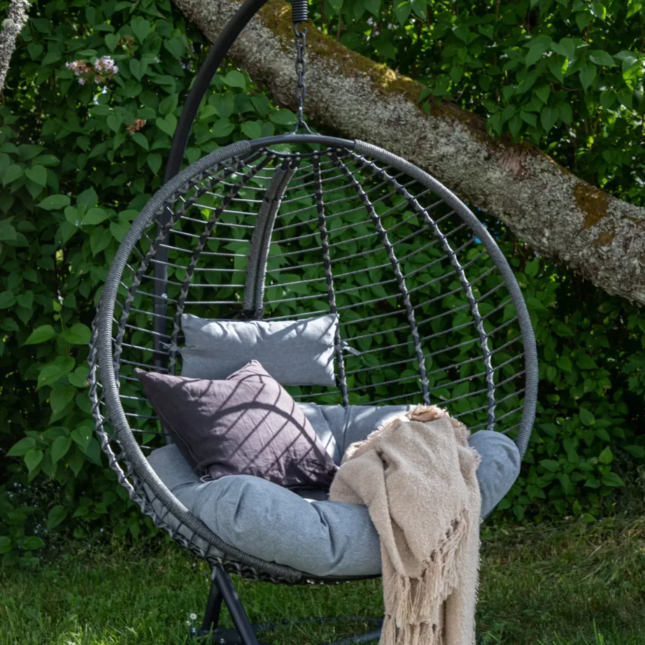 Terasest ripp-tool terrassile Bacolod, must/tumehall, 115x115x155, 6029-001 – 6