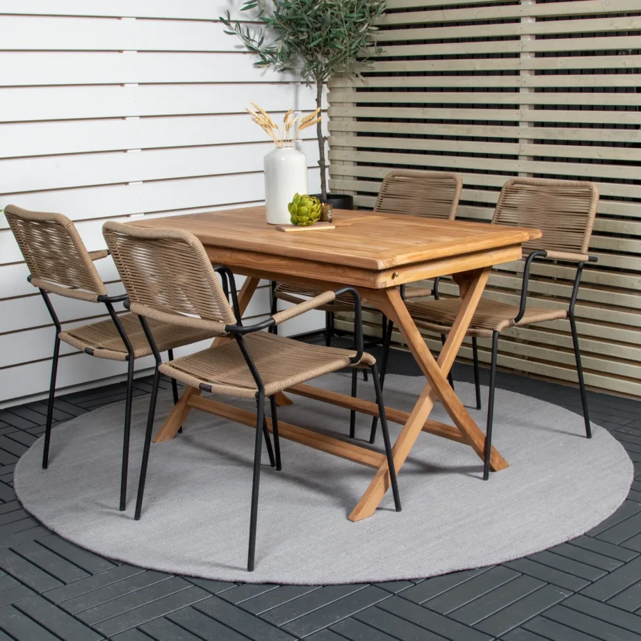 Tiigipuust aia söögilaua komplekt Kenya Lindos, GR22598 - 8