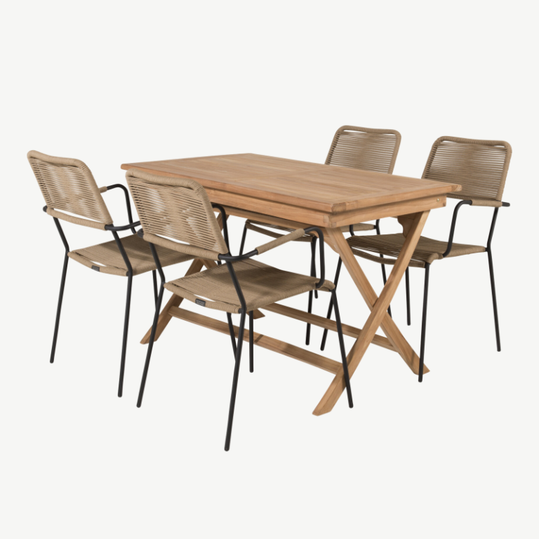 Tiigipuust aia söögilaua komplekt Kenya Lindos, GR22598 GR22598