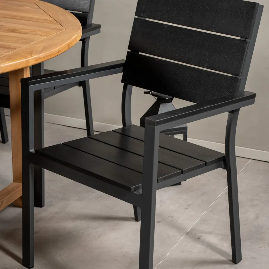 Tiigipuust aia söögilaua komplekt Kenya, 180/240×120, GR22614 – 9