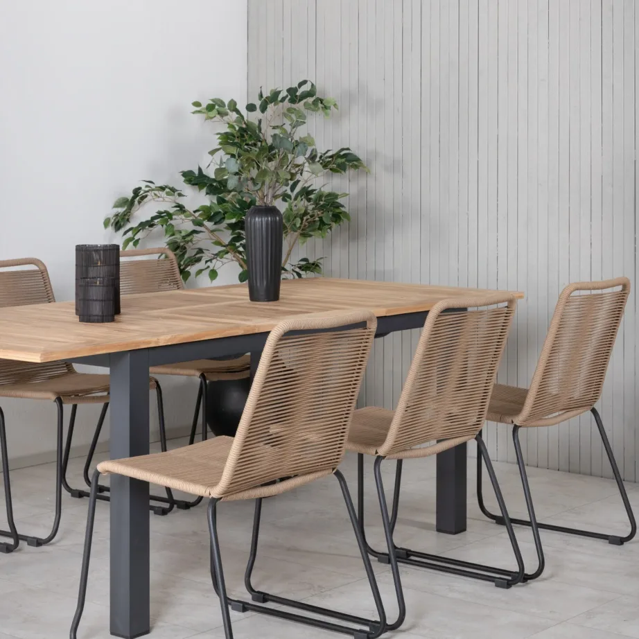 Tiigipuust aia söögilaua komplekt Panama, pikendatav, GR21745 – 7