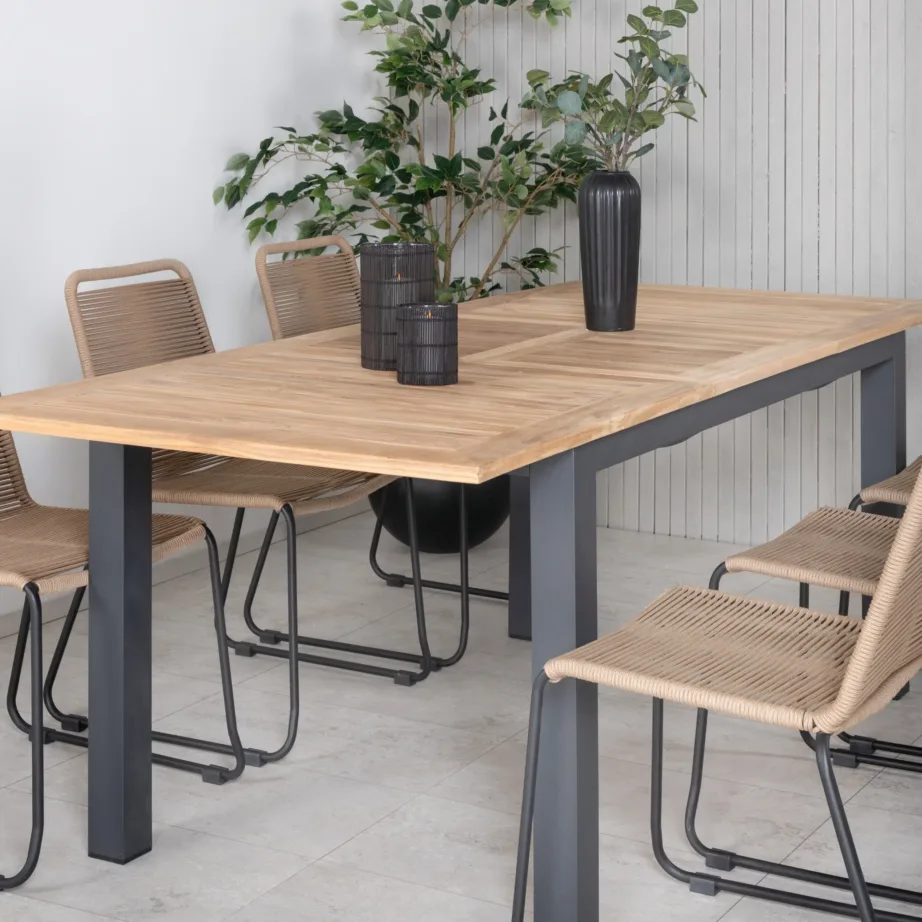 Tiigipuust aia söögilaua komplekt Panama, pikendatav, GR21745 – 8