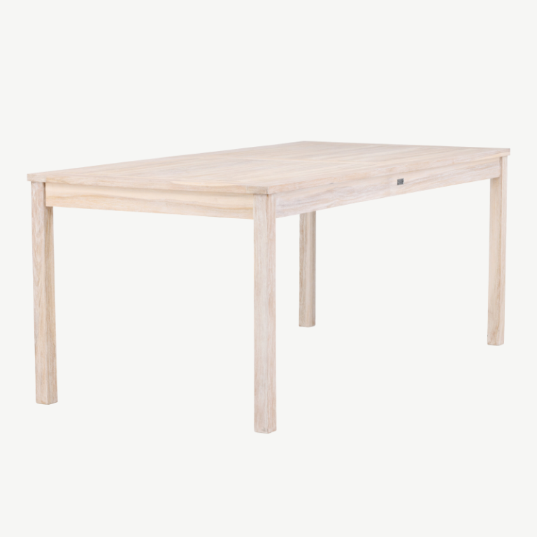 Tiigipuust aia söögilaud Kenya, valge, 90x180, 9788-130 9788-130