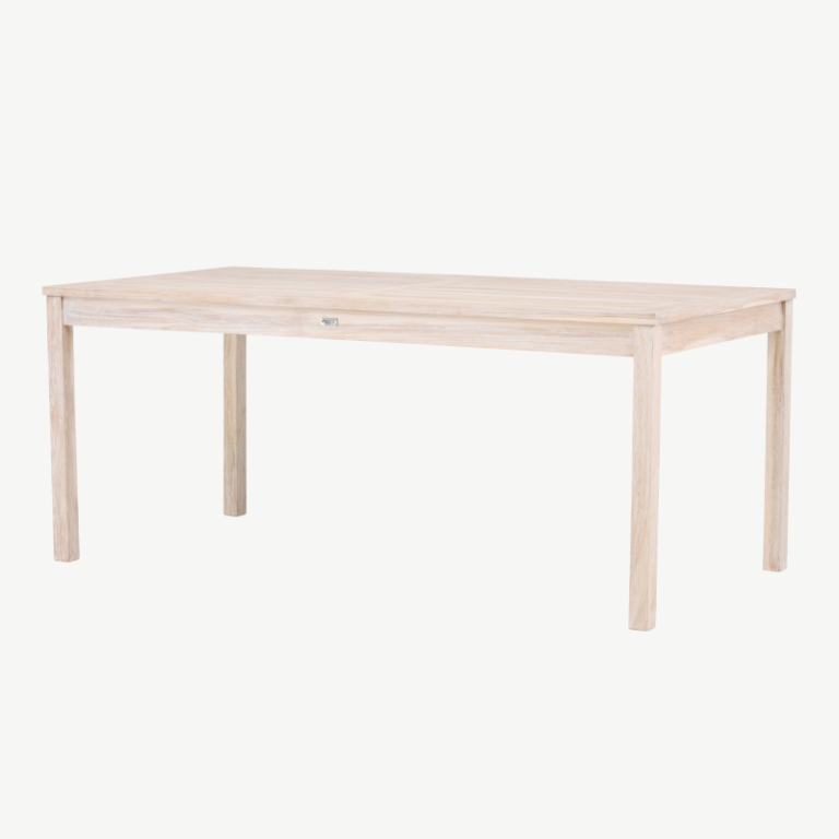 Tiigipuust aia söögilaud Kenya, valge, 90x180, 9788-130 9788-130