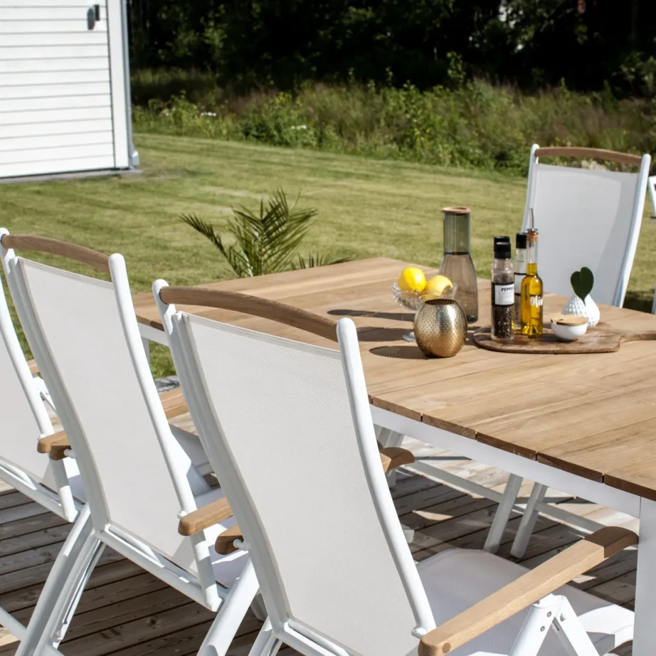 Tiigipuust aia söögilaud Mexico, naturaalne/valge, 210×100, 6182-400 – 17