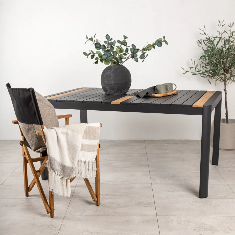 Tiigipuust aia söögilaud Togo, must, 150×100, 2103-408 – 6