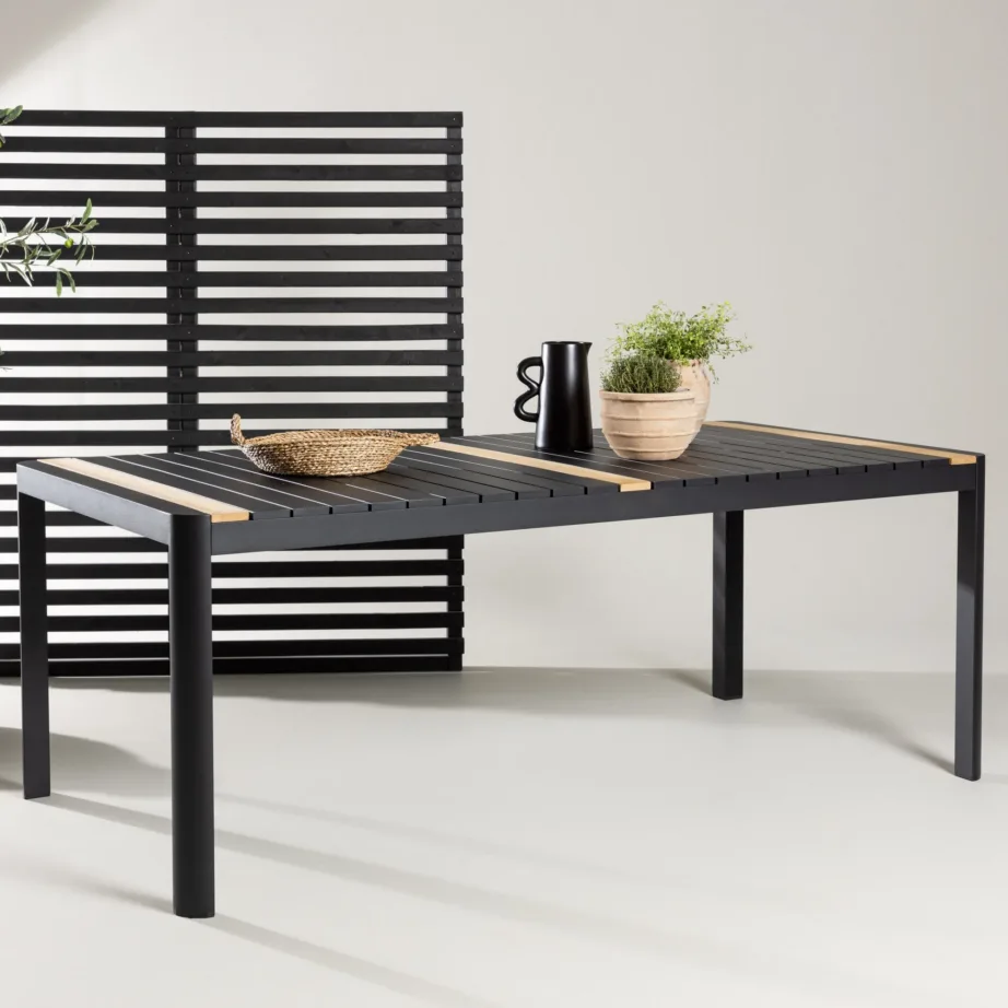 Tiigipuust aia söögilaud Togo, must, 200×100, 2102-408 – 6