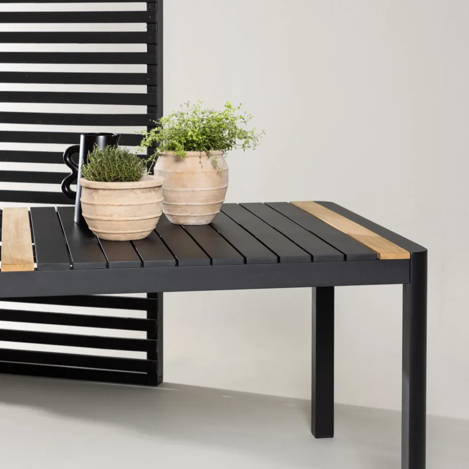 Tiigipuust aia söögilaud Togo, must, 200×100, 2102-408 – 7