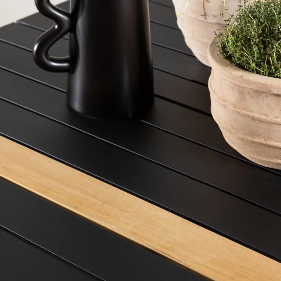 Tiigipuust aia söögilaud Togo, must, 200×100, 2102-408 – 8