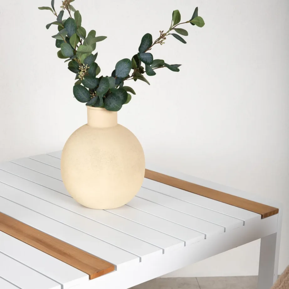 Tiigipuust aia söögilaud Togo, valge, 150×100, 2103-400 – 7