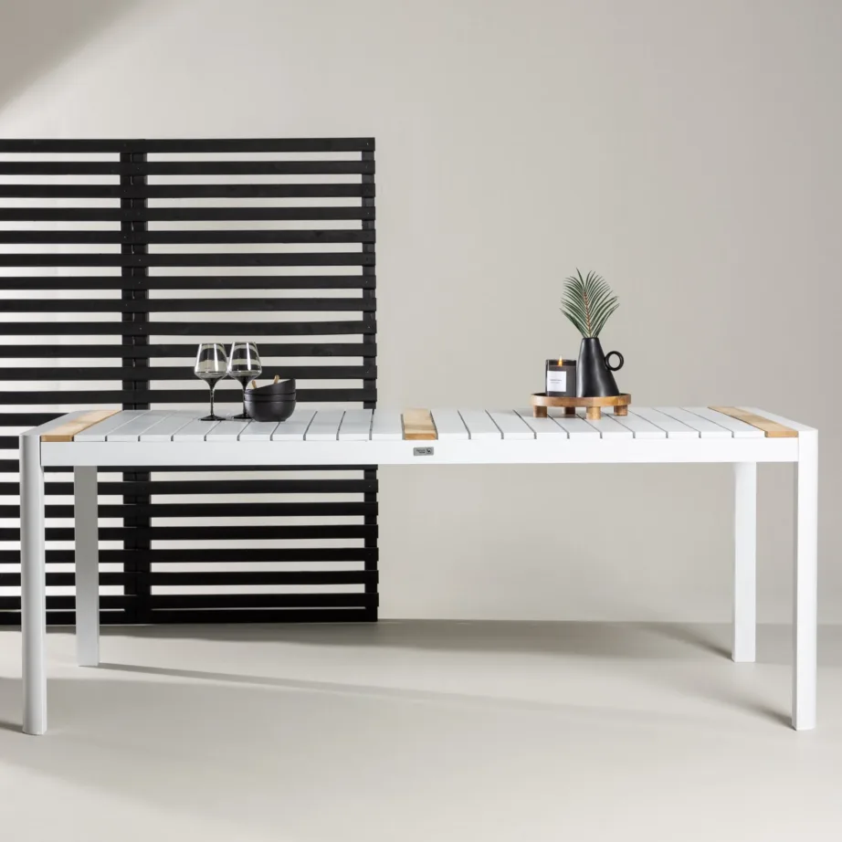 Tiigipuust aia söögilaud Togo, valge, 200×100, 2102-400 – 6