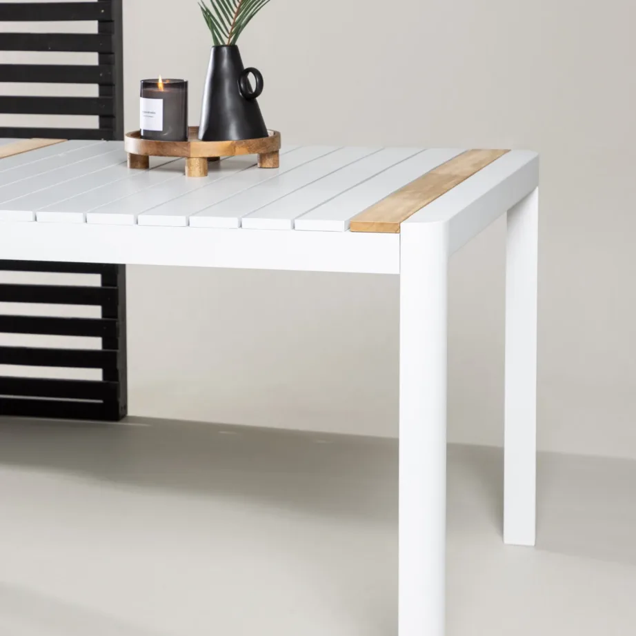 Tiigipuust aia söögilaud Togo, valge, 200×100, 2102-400 – 7