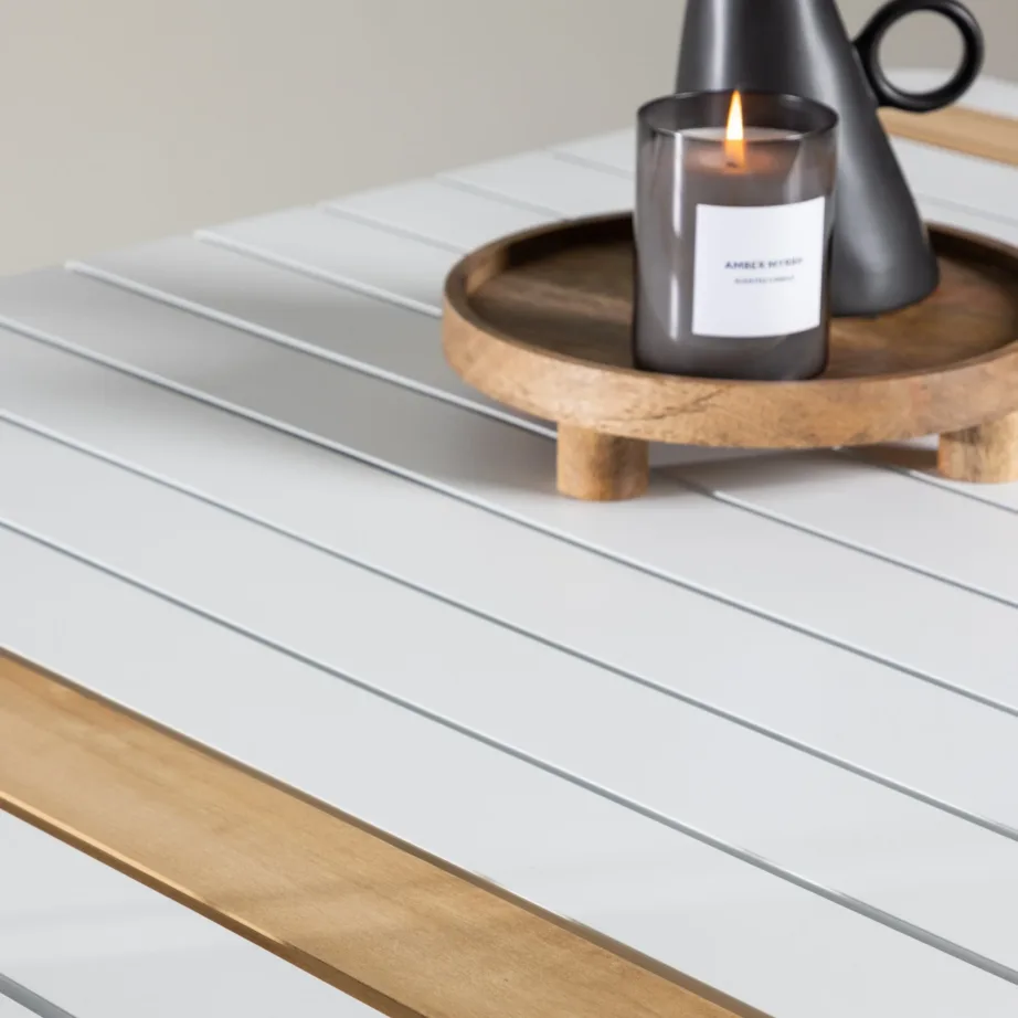 Tiigipuust aia söögilaud Togo, valge, 200×100, 2102-400 – 8