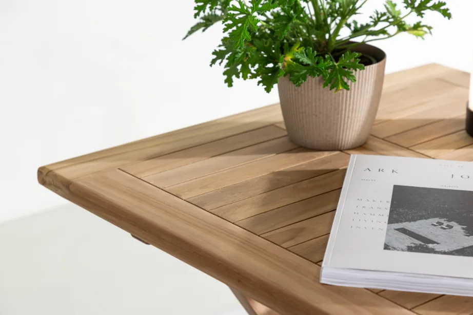 Tiigipuust kandiline aia söögilaud Kenya, naturaalne, 70×70, 2033-444 – 8