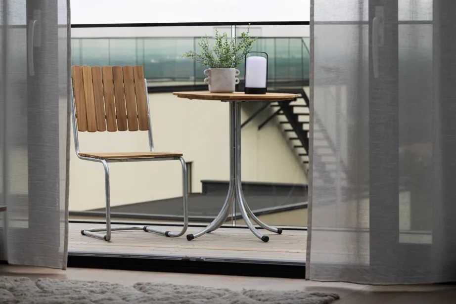 Tiigipuust terrassilaud Holmsund, naturaalne, ø65×75, 6018-002 – 6