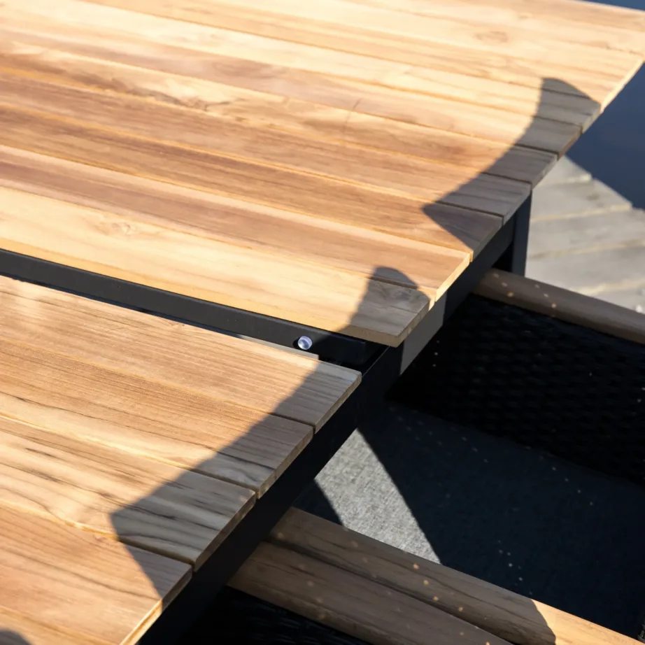 Tiigipuust pikendatav aia söögilaud Mexico, must/naturaalne, 6081-520 – 8