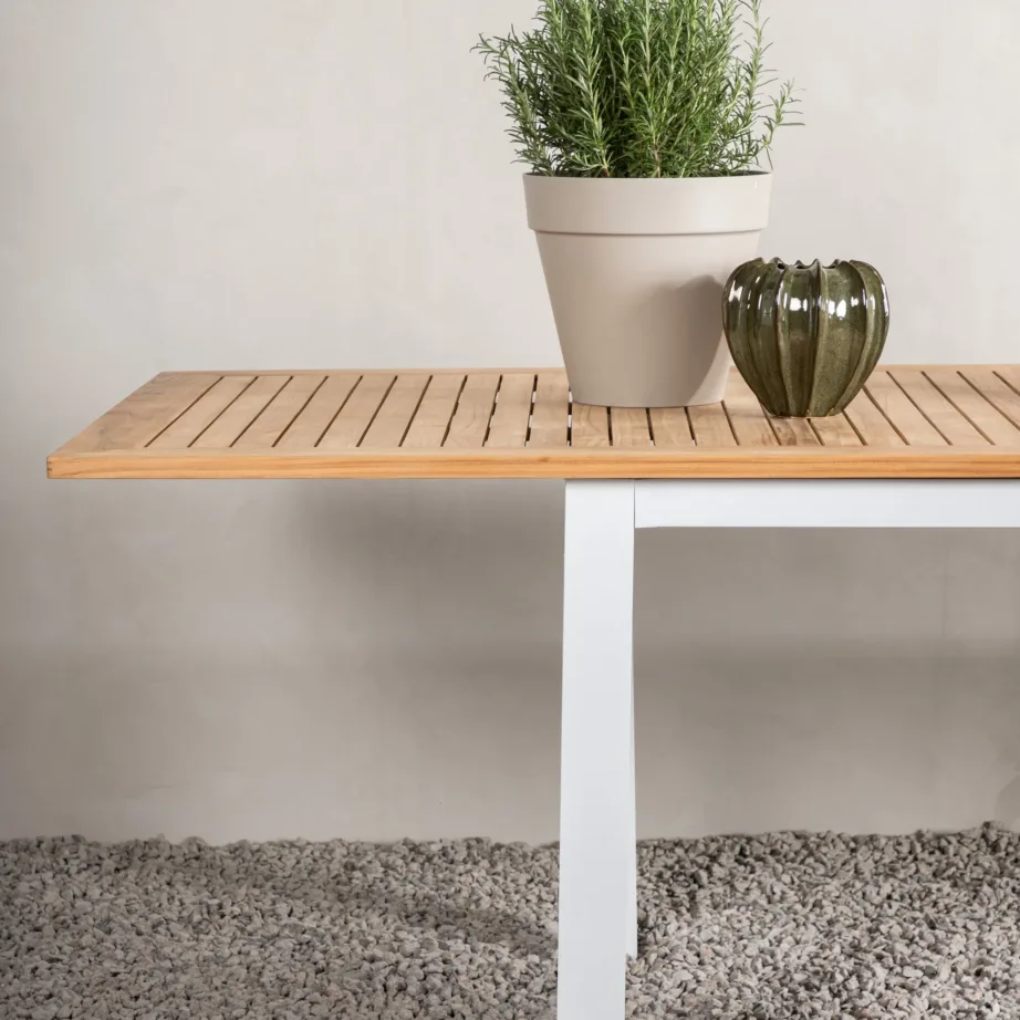 Tiigipuust pikendatav aia söögilaud Panama, naturaalne/valge, 9396-400 – 7