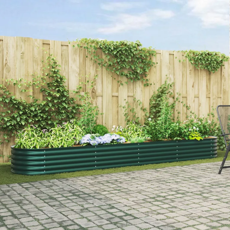 Tõstetud peenar aeda Roheline 400x80x44 cm Tsinkplekk