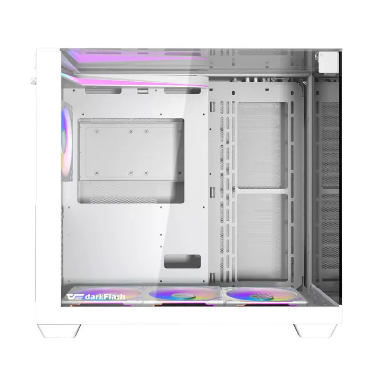 Valge ATX arvutikorpus Darkflash TH285, 4 RGB ventilaatoriga