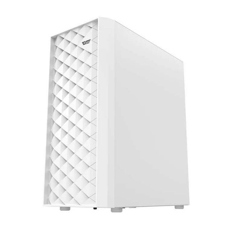 Valge arvutikorpus Darkflash DK351, 4 RGB ventilaatorit, karastatud klaas