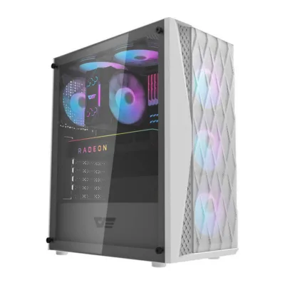 Valge arvutikorpus Darkflash DK352 Mesh (4 aRGB ventilaatorit, ATX)