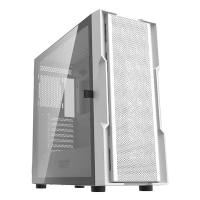 Valge arvutikorpus Darkflash DK431 Mesh karastatud klaasiga, Midi Tower