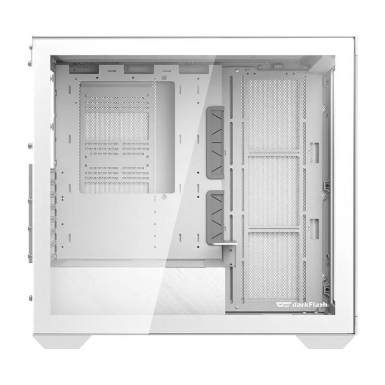 Valge arvutikorpus Darkflash DLX4000 karastatud klaasiga (Midi Tower, E-ATX, USB-C)