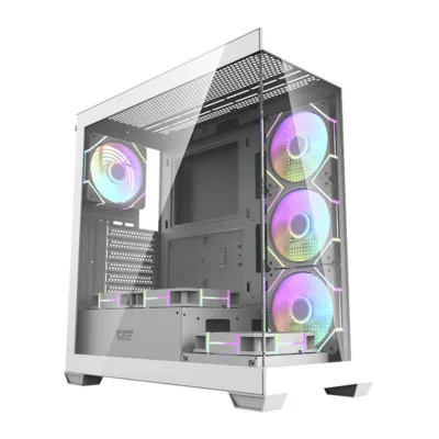 Valge arvutikorpus Darkflash DS900, 7 ARGB ventilaatorit