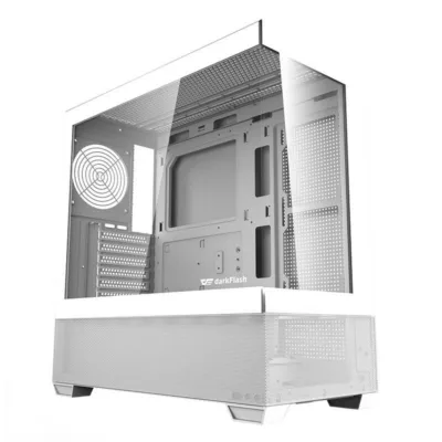 Valge arvutikorpus Darkflash DS900 AIR karastatud klaasiga, ATX