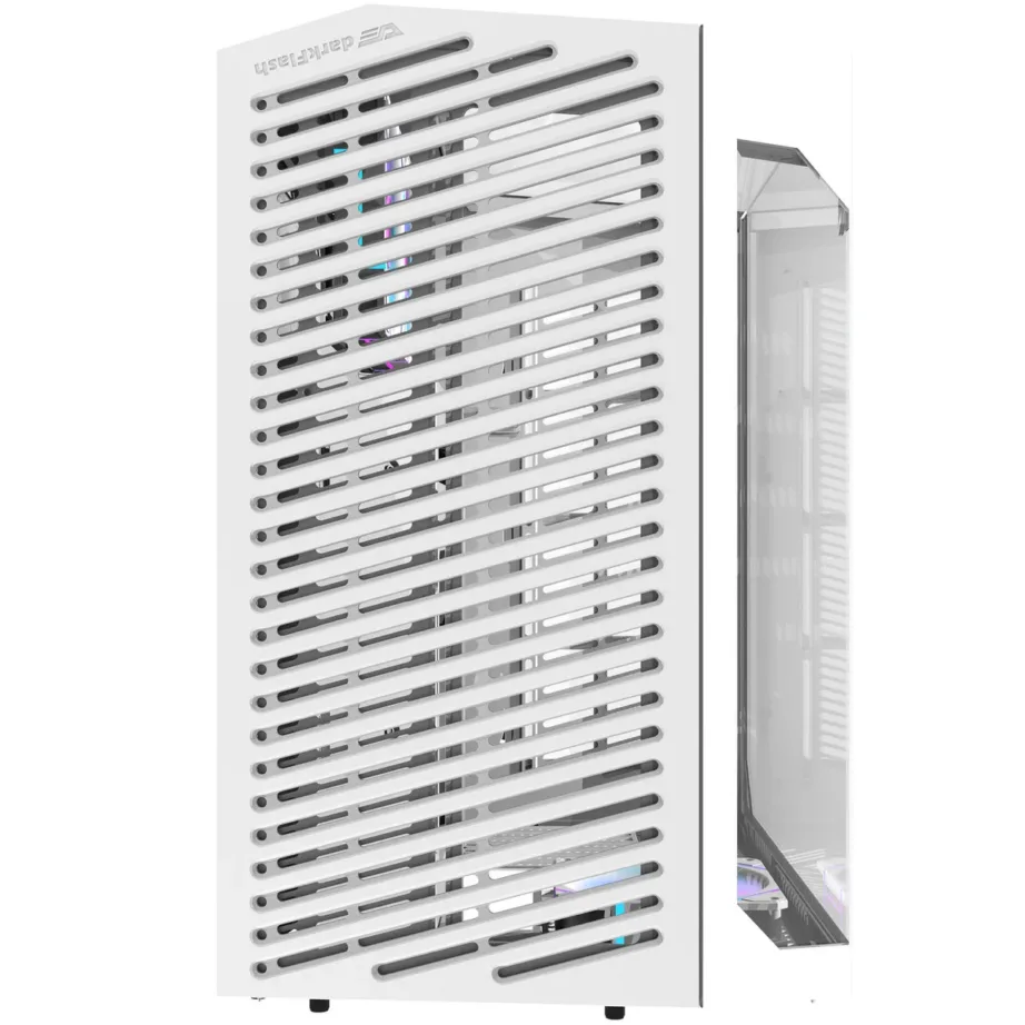 Valge arvutikorpus Darkflash DY470, 4 ARGB ventilaatorit, GPU tugi – 6