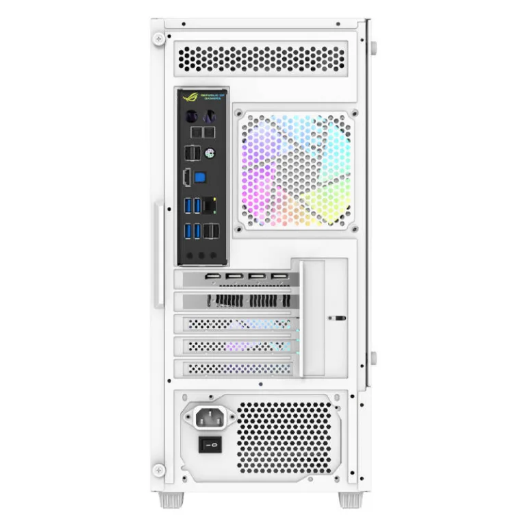 Valge arvutikorpus Darkflash E330M, 4 ARGB ventilaatorit, klaaspaneelidega