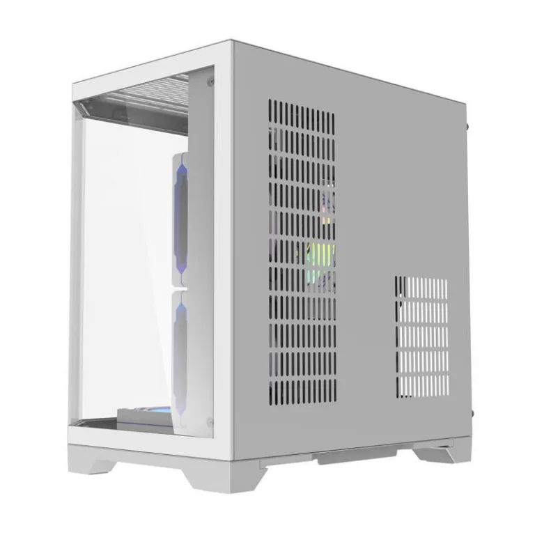 Valge arvutikorpus Darkflash FT350, 5 aRGB ventilaatorit, Mini Tower