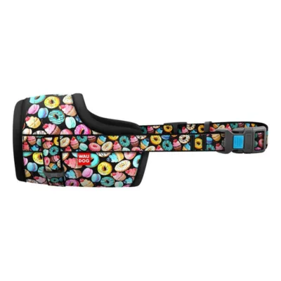 Värviline koera suukorv Waudog Donuts S (14–20 cm)