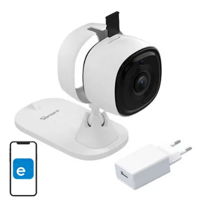 WiFi nutikas valvekaamera Sonoff S-CAM Slim (1080p, öörežiim, microSD, Alexa, Google Assistant)
