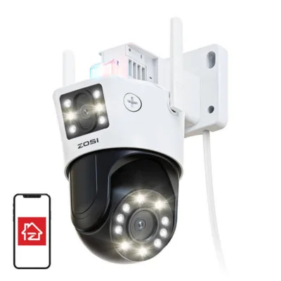 WiFi välikaamera ZOSI C298, 6MP, IP66, panoraam-kallutus, öörežiim
