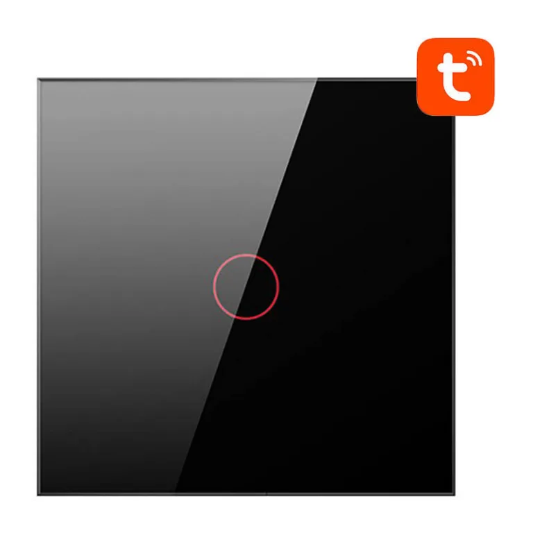 Zigbee nutikas lüliti Avatto LZTS02-EU-B1, 1-nupp, must (Tuya, neutraaljuhtmeta)