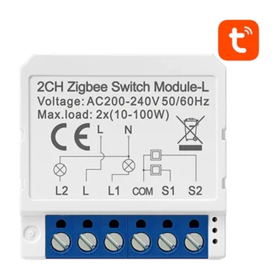 Zigbee nutilüliti Avatto LZWSM16-W2, 2-kanaliline, neutraaljuhtmeta, TUYA