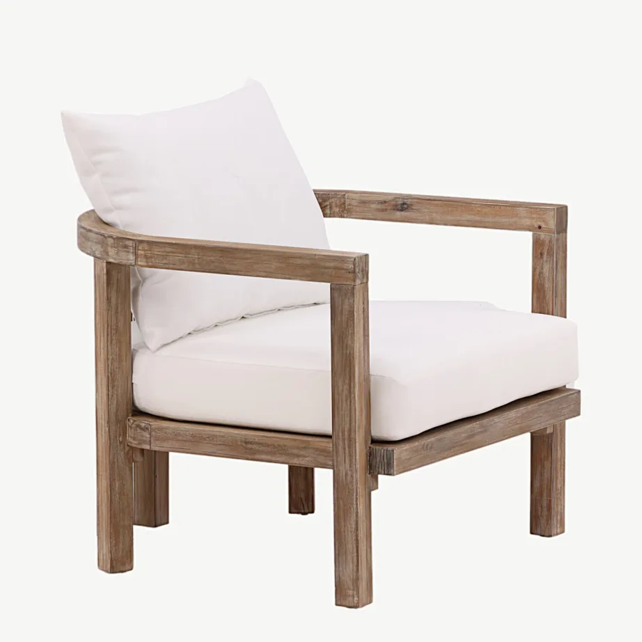 Erica akaatsiapuidust tugitool valgete patjadega, 1206-072 – 3